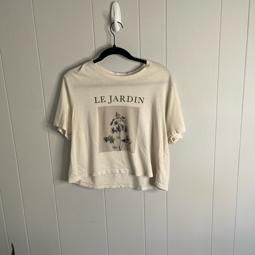 Abercrombie graphic cropped tee